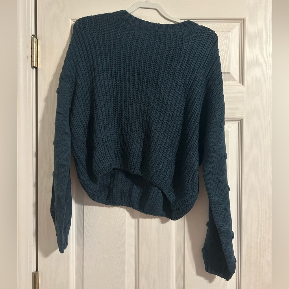 Moon & Madison Green Bubble Dot Sweater